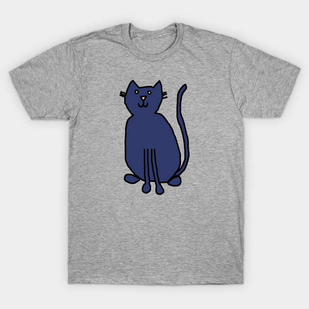 Blue Cat - Blue - T-Shirt | TeePublic